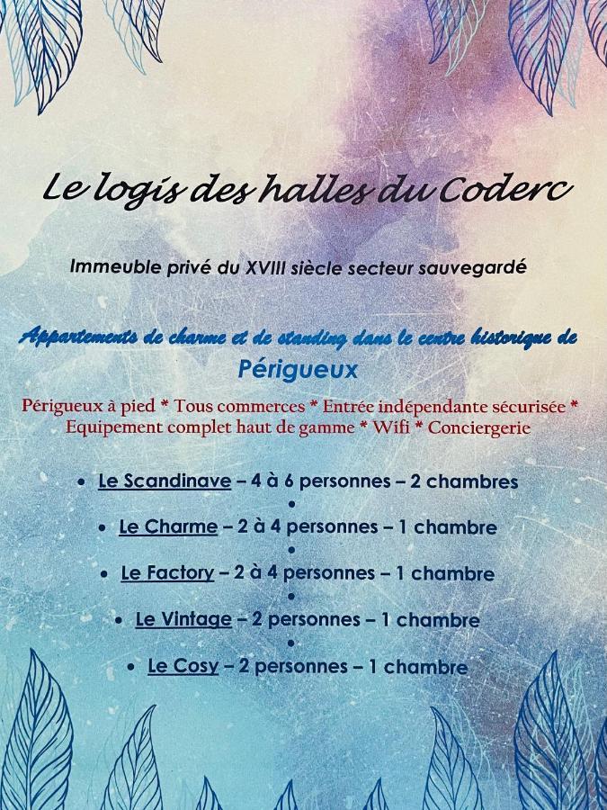 Logis Des Halles Du Coderc Leilighet Périgueux Eksteriør bilde