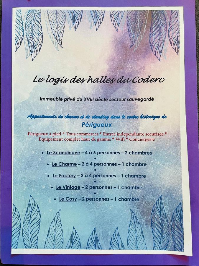 Logis Des Halles Du Coderc Leilighet Périgueux Eksteriør bilde